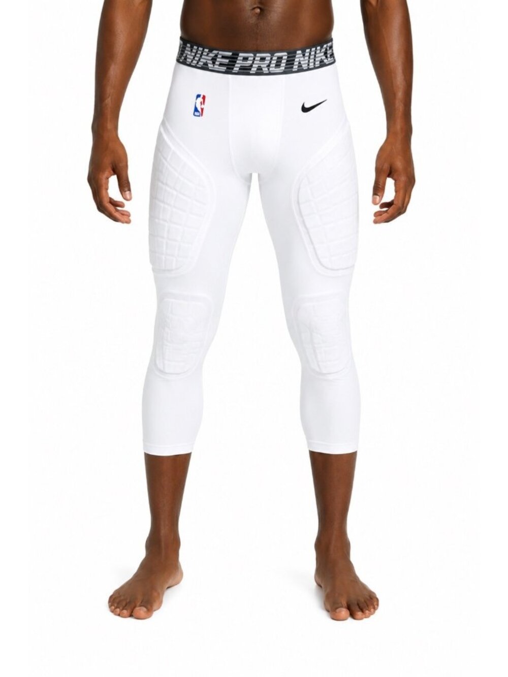 Nike Pro NBA Hyperstrong 3/4 Padded Basketball Tights White 881963-100 L XXL